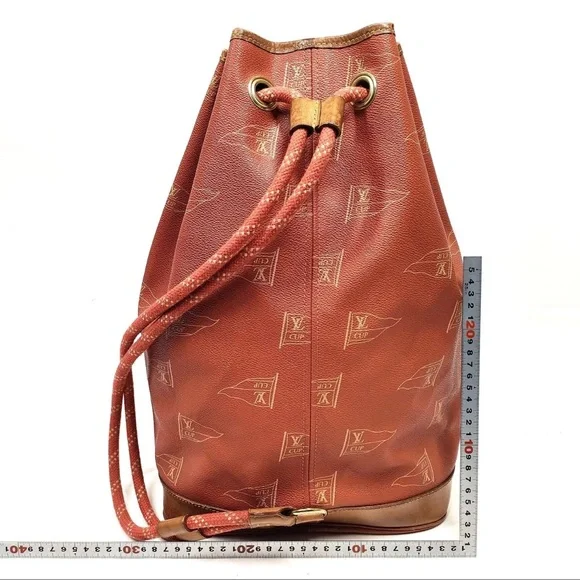 Louis Vuitton LV Cup 1995 America’s Cup Red Canvas Bucket Bag Vintage Rare - Picture 2 of 10